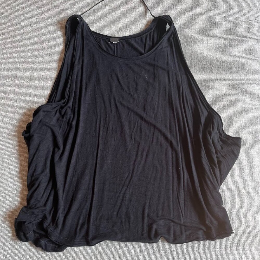 Free People Black Low Cut Sleeveless Tank